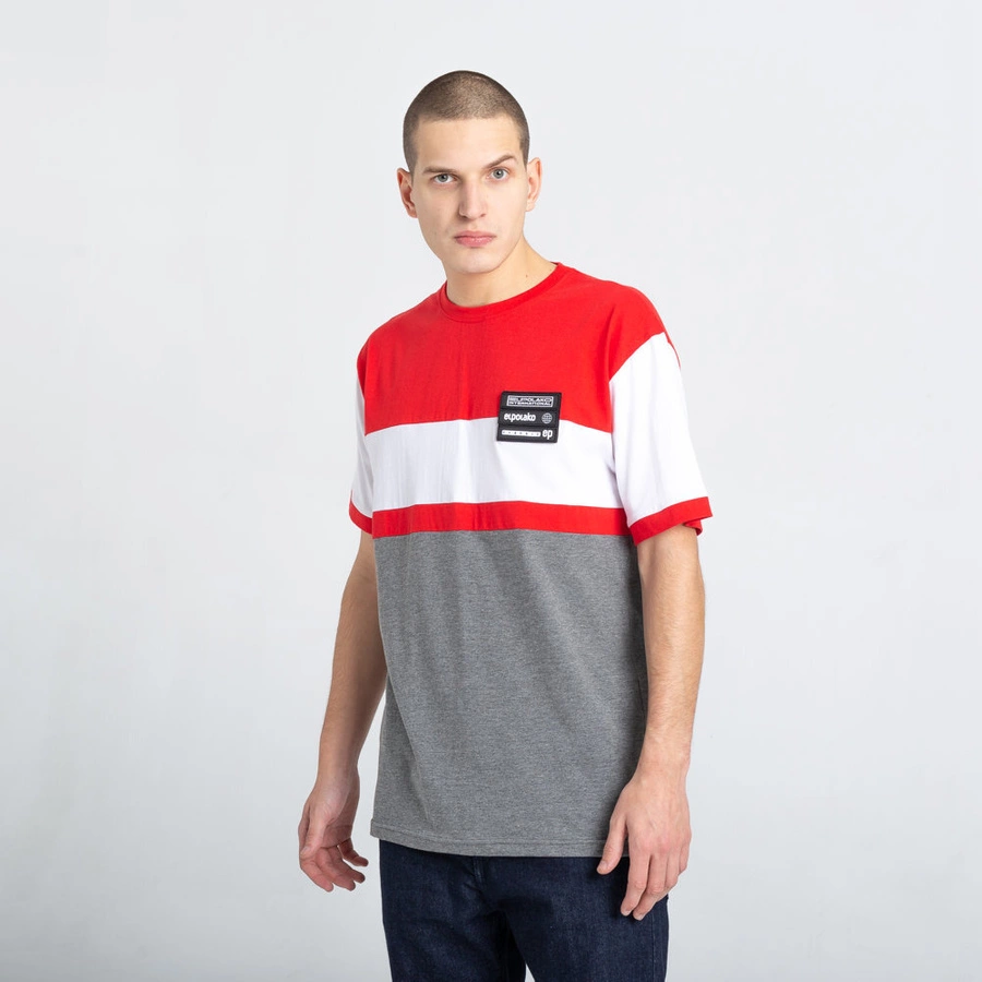 El Polako HORIZONTAL CUT T-Shirt Czerwony