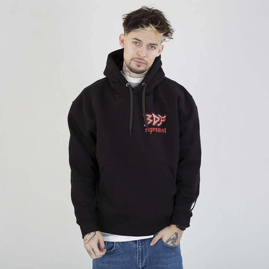 Bluza Brain Dead Familia Hoodie Happy Time czarna