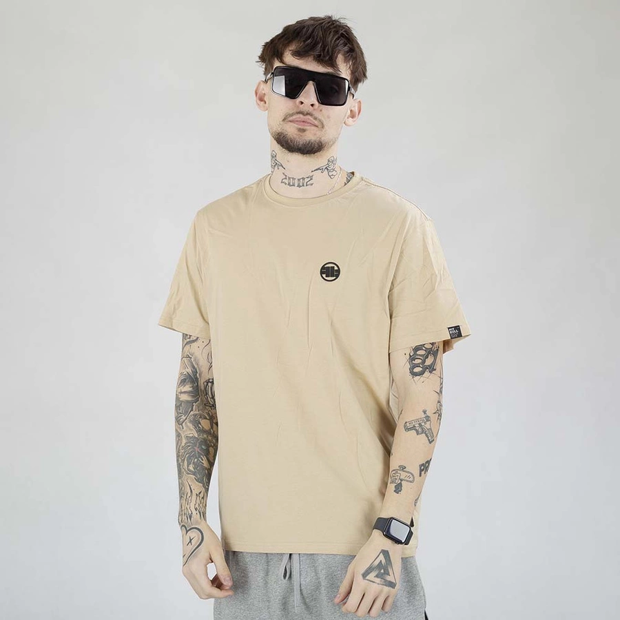 Koszulka Pit Bull Small Logo beżowa