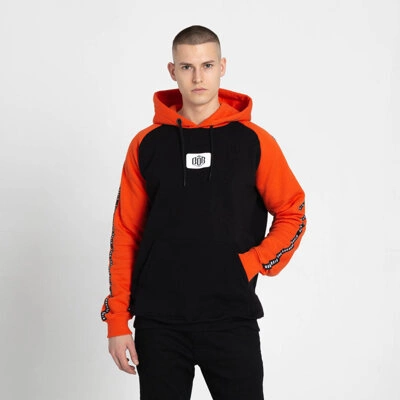 Bluza Hoodie Biuro Ochrony Rapu LAMPAS pomarańczowo-czarna