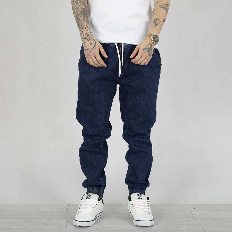 Spodnie Jogger SSG Slim Small Logo ciemno niebieskie