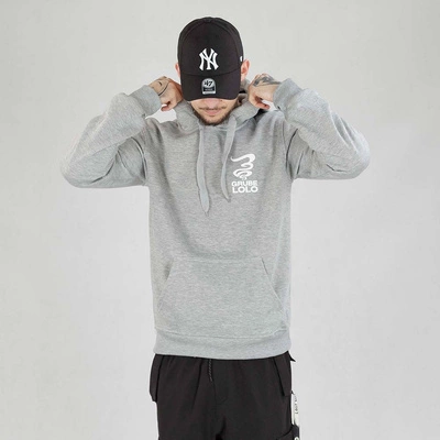 Bluza Grube Lolo Hoodie Dymek Haft szaro biała