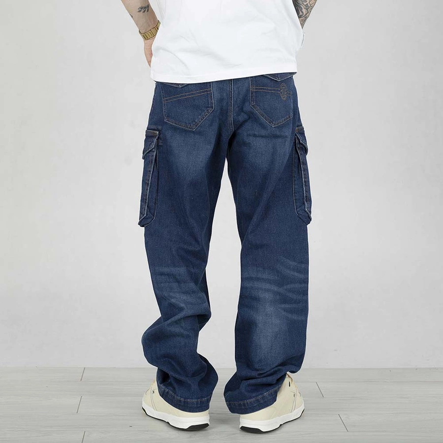 Spodnie Jeansowe Pit Bull Longspur Cargo Navy Wash