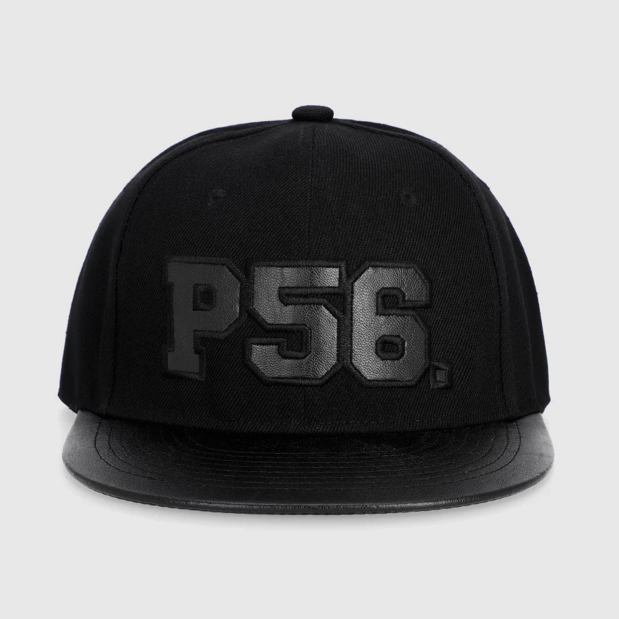 Czapka Z Daszkiem Snapback Dudek P56 Leather czarny