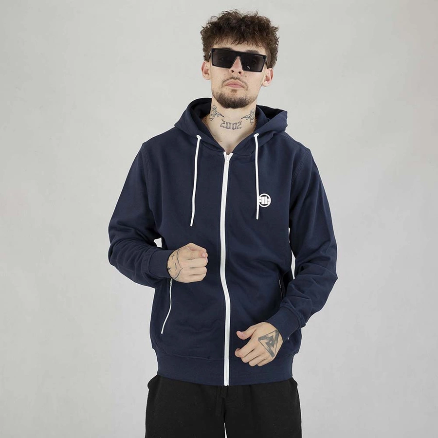 Bluza Pit Bull Hoodie Zip Terry Pitbull USA granatowa