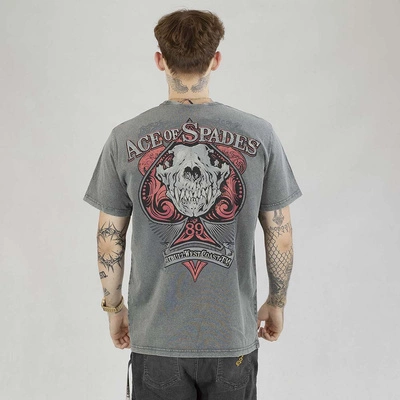 Koszulka Pit Bull Denim Washed Ace Of Spades II grafitowa