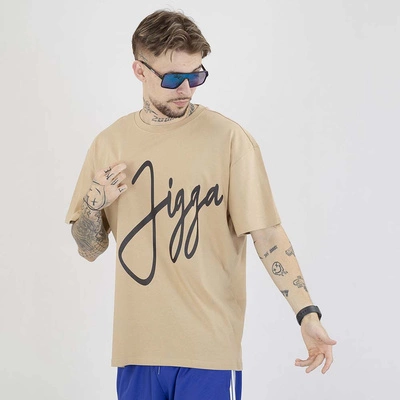 Koszulka Jigga Wear Baggy Big Tag beżowa