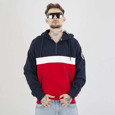 Bluza Pit Bull Hoodie Gibson granatowa czewona