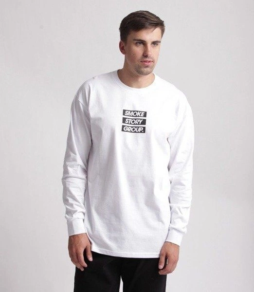 SmokeStory-SMG Three Lines Longsleeve Biały