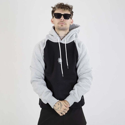 Bluza Diil Hoodie Reglan czarna szara