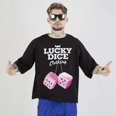 Koszulka Lucky Dice Boxy Front Truck czarno różowa