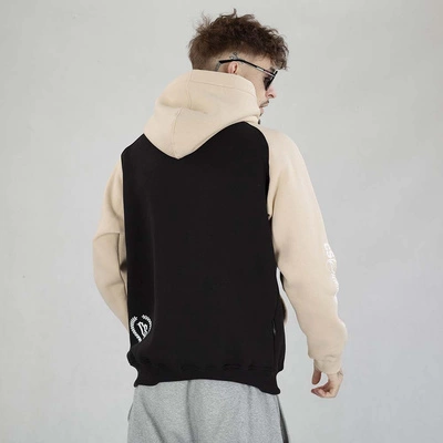 Bluza Hoodie Ciemna Strefa CS Reglan czarno beżowa 