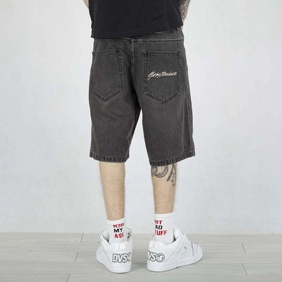 Krótkie Spodenki Mass Baggy Fit Initials Jeans czarne