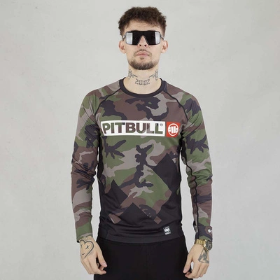 Long Pit Bull Rashguard Cross woodland camo