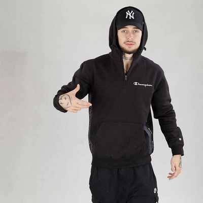 Bluza Champion Hoodie Jacquard Tape Half Zip 219095 czarna