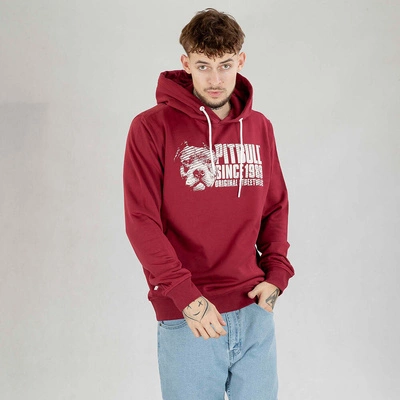 Bluza Pit Bull Hoodie Terry Blood Dog bordowa