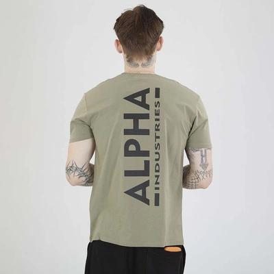 Koszulka Alpha Industries Back Paint 128507 oliwkowa czarna