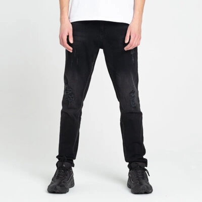 Spodnie Jeansowe skinny El Polako Heavy Washed Black