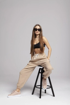 Spodnie dresowe Diil Laur beżowe