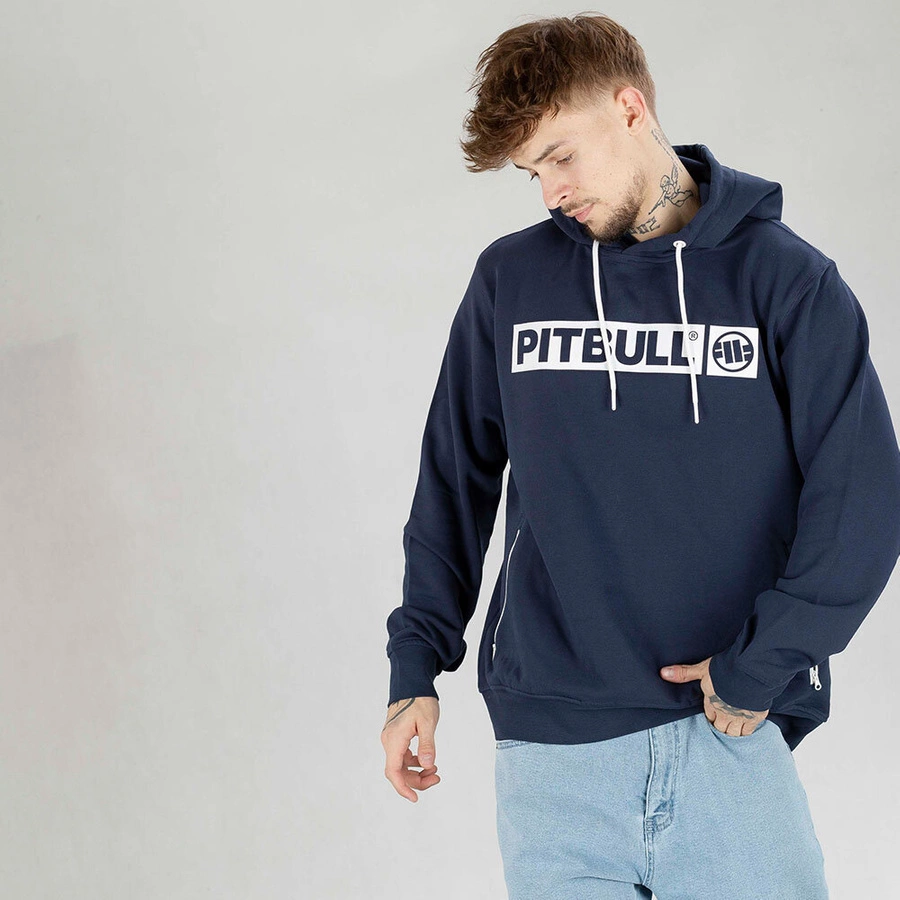 Bluza Pit Bull Hoodie Terry Hilltop granatowa