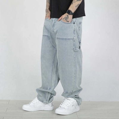 Spodnie Mass Jeans Extra Baggy Fit Worker jasne niebieskie