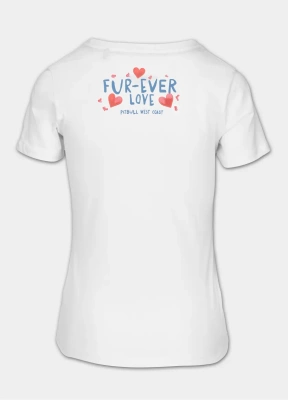 Koszulka Pit Bull Fur Ever Love biała