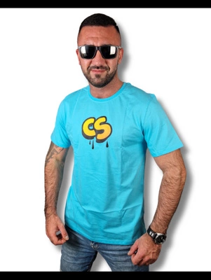 Koszulka Ciemna Strefa Relax 100% turkusowy