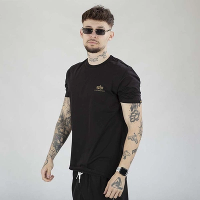 Koszulka Alpha Industries Back Print 128507CP czarna moro
