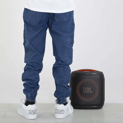 Spodnie Jigga Wear Zip Cargo Bojówki niebieskie