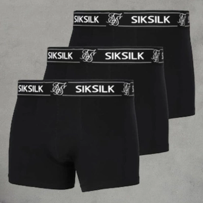  SikSilk Bokserki 3Pack SS-19685 czarne