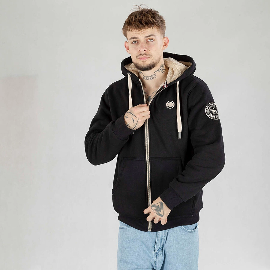 Bluza Pit Bull Hoodie Zip Sherpa Ruffin II czarna