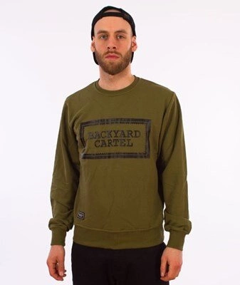 Backyard Cartel-Label Logo Crewneck Bluza Khaki