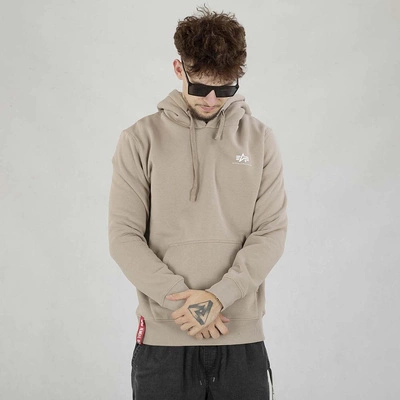 Bluza Alpha Industries Hoodie Basic Small Logo 196318 beżowa