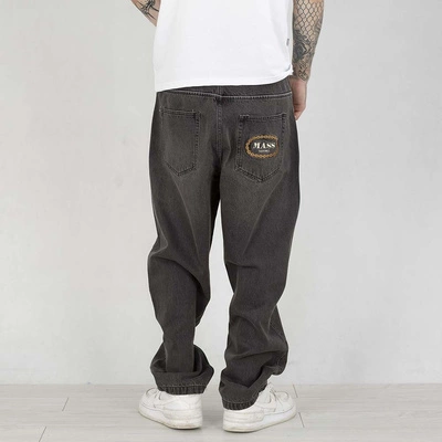 Spodnie Mass Jeans Extra Baggy Fit Round Two black washed