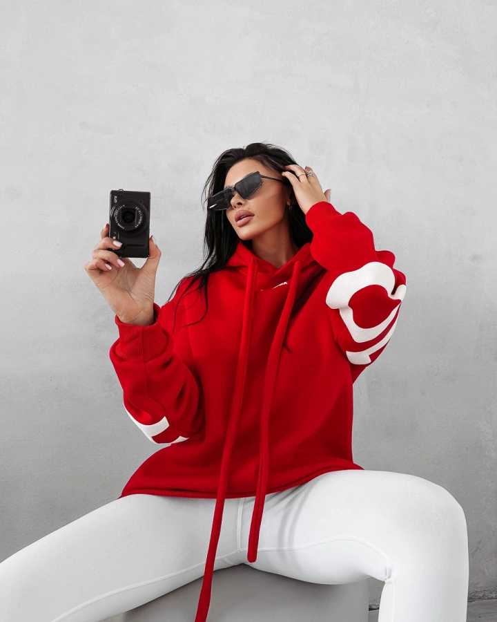 Bluza Olavoga Hoodie Vinta czerwona