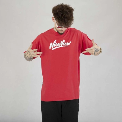 Koszulka Nice View Brand Sharp czerwona