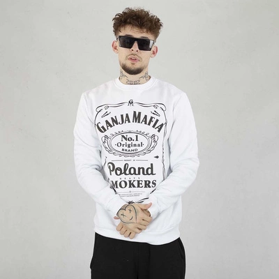 Bluza Crewneck Ganja Mafia Heavy Smokers biała