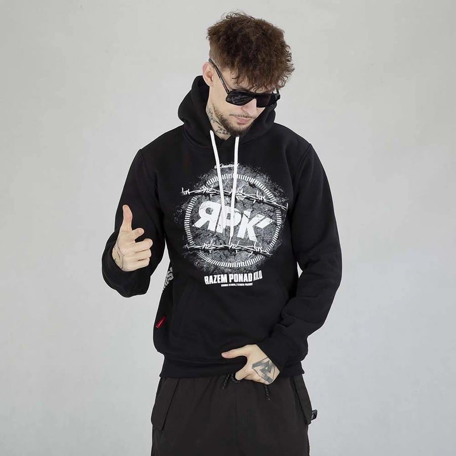 Bluza Hoodie Ciemna Strefa CS RPK Kółko Drut Kolczasty czarna