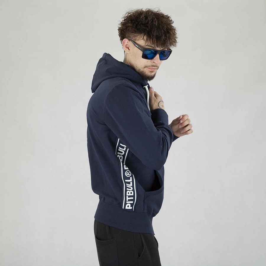 Bluza Pit Bull Hoodie Zip French Terry Lotus granatowa