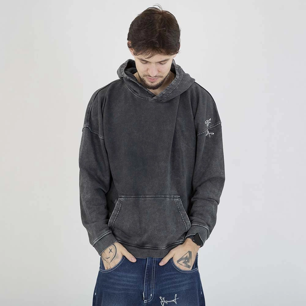 Bluza Stoprocent Hoodie Haft Bark Small czarna sprana