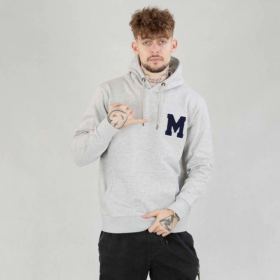 Bluza Hoodie Moro Sport Big M szaro granatowa