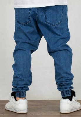 Spodnie El Polako Joggery Slim Jeans z Gumą Miejski Tag light jeans