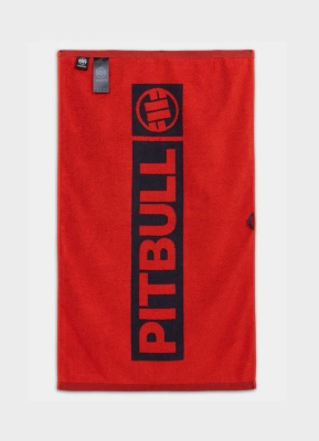 Ręcznik Kąpielowy Pit Bull Gym Hilltop czerwono czarny