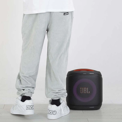 Spodnie Dresowe Jigga Wear Sztruksowe Cord szare