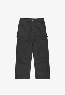 Spodnie Regular Prosto Utility sprane ciemne szare