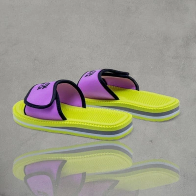 Kubota Klapki Rzep limonkowo fioletowe