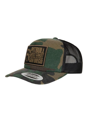 Snapback Czapka Pit Bull Mesh Blood Dog Camo Trucker moro