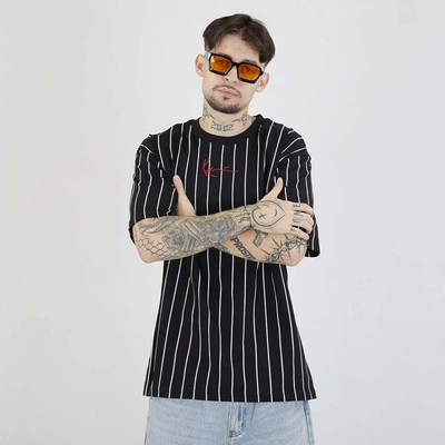 Koszulka Karl Kani KK Small Signature pinstripe 6030153 czarna