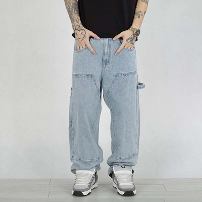 Spodnie Mass Jeans Extra Baggy Fit Worker jasny niebieski