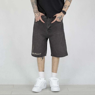 Krótkie Spodenki Mass Baggy Fit Initials Jeans czarne